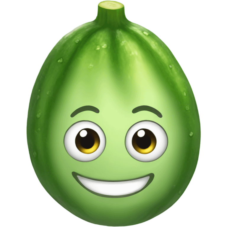 fast cucumber, smiling emoji