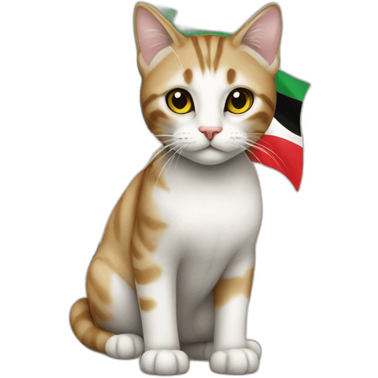 cat with Palestine flag emoji