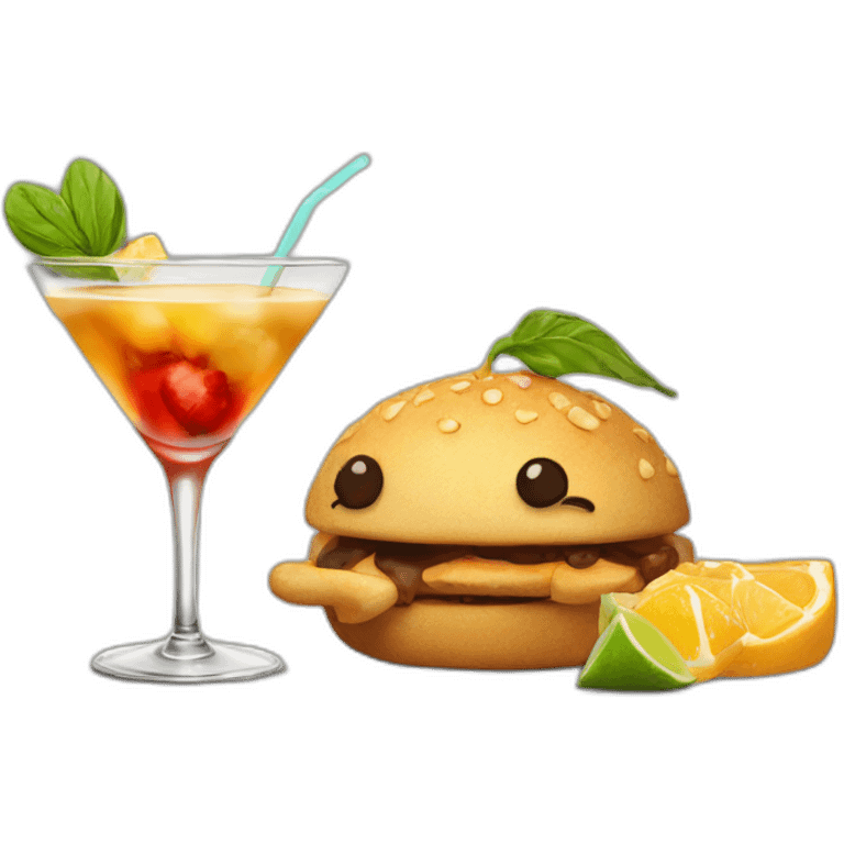 Nibbles and cocktails emoji