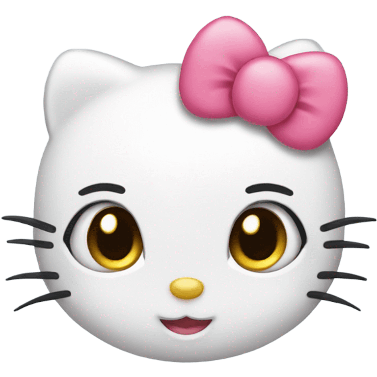 Hello kitty with eyelashes emoji