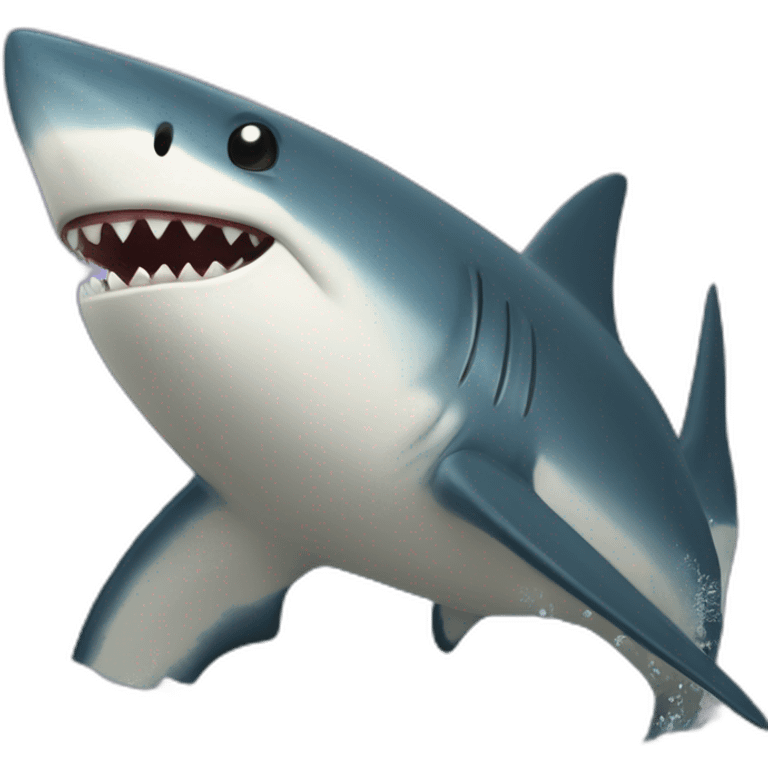 Mortie sur un requin emoji