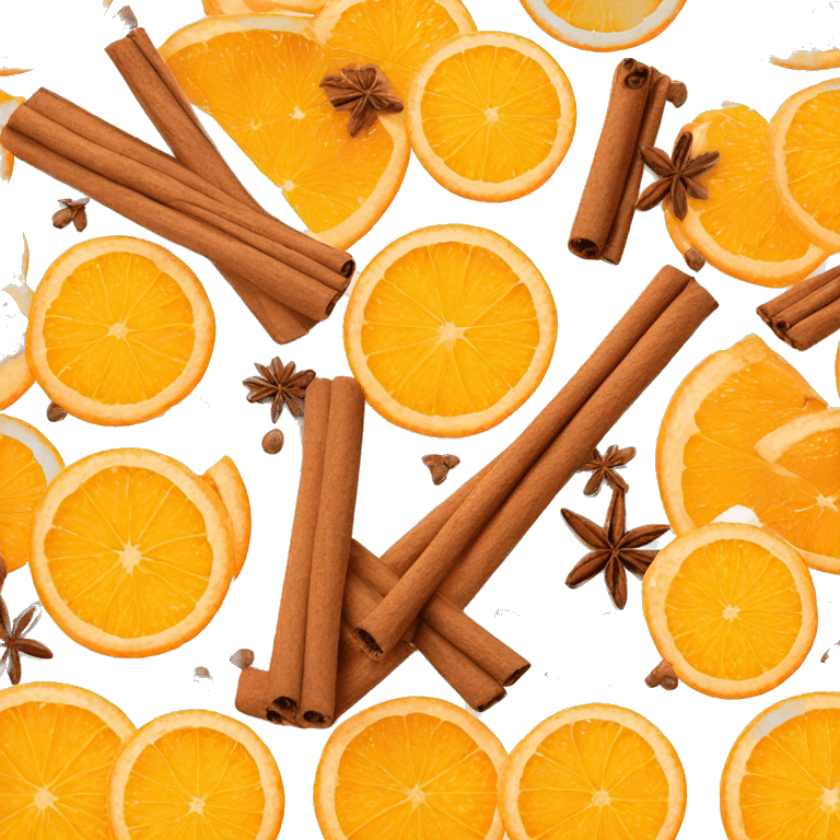 Orange slice with cinnamon sticks emoji