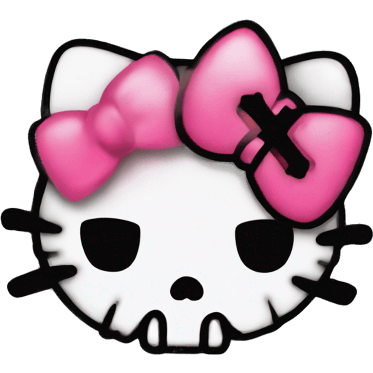 Hello kitty skull emoji