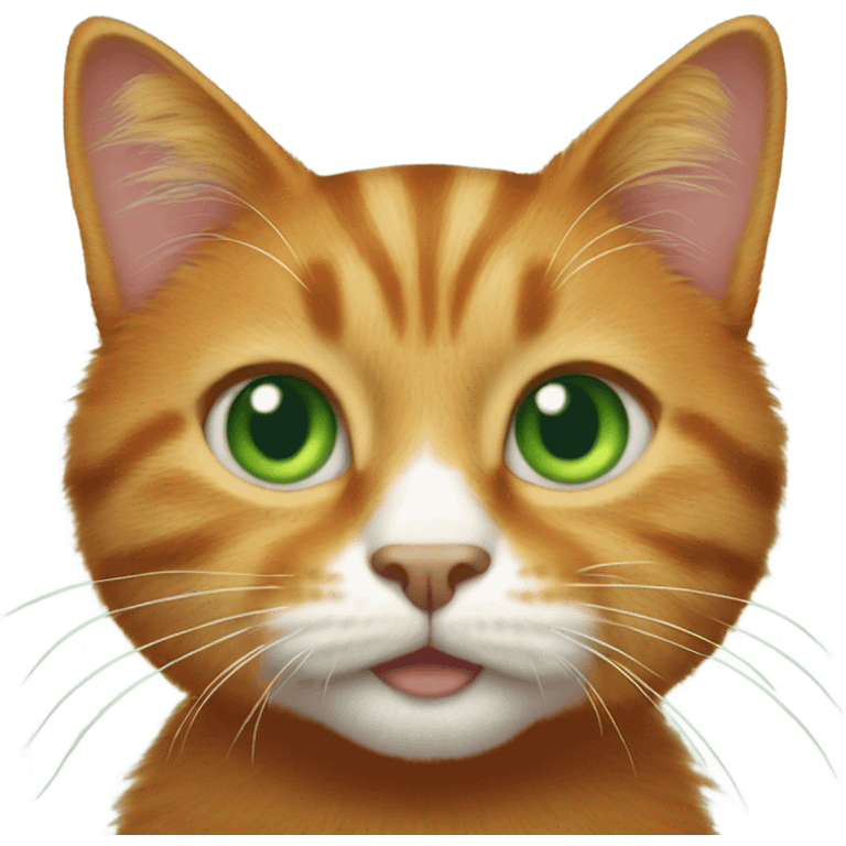 ginger cat with green eyes emoji