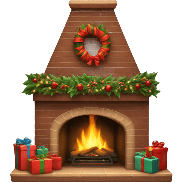 Christmas fireplace emoji