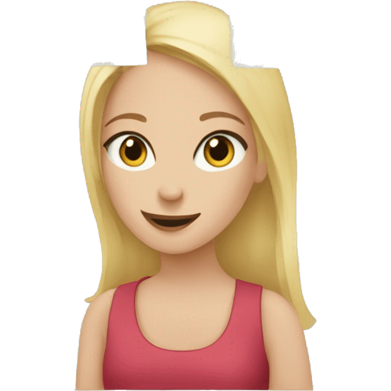 Fille avec des billets emoji