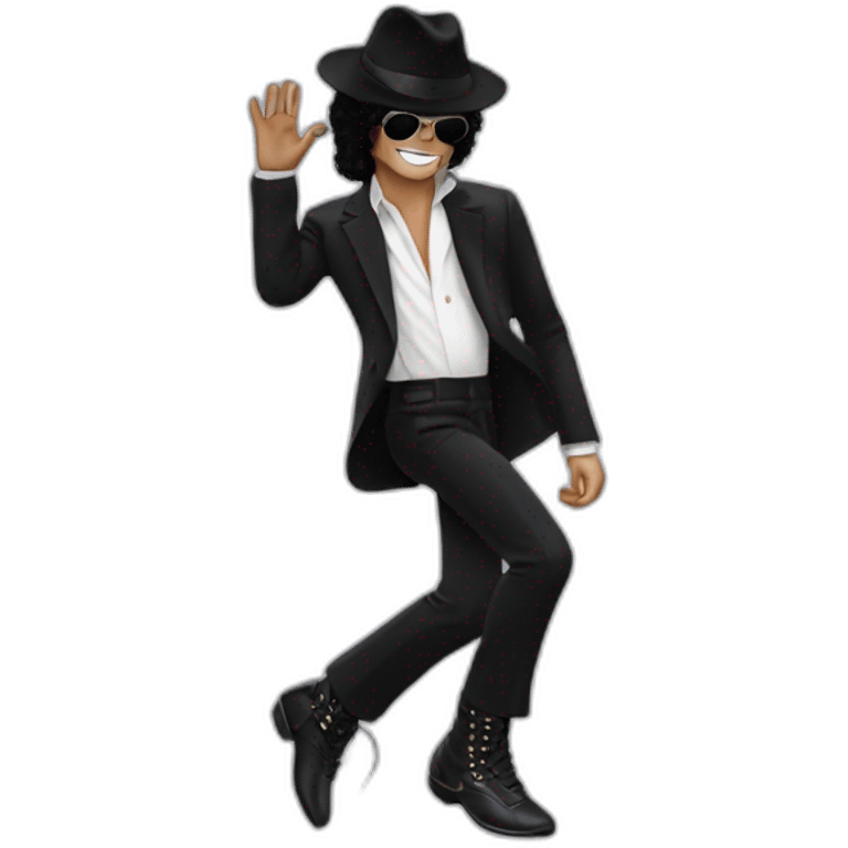 Michael Jackson qui fait un moonwalk emoji