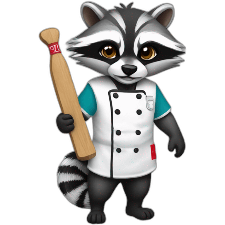 racoon cheff with River Plate T-shirt emoji