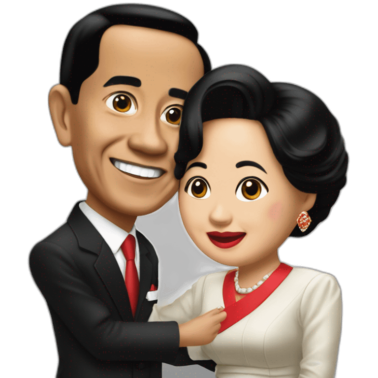 Presiden Jokowi holding megawati emoji