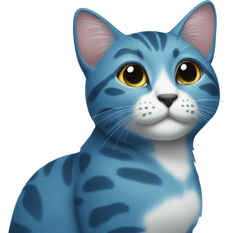 blue hawai cat emoji