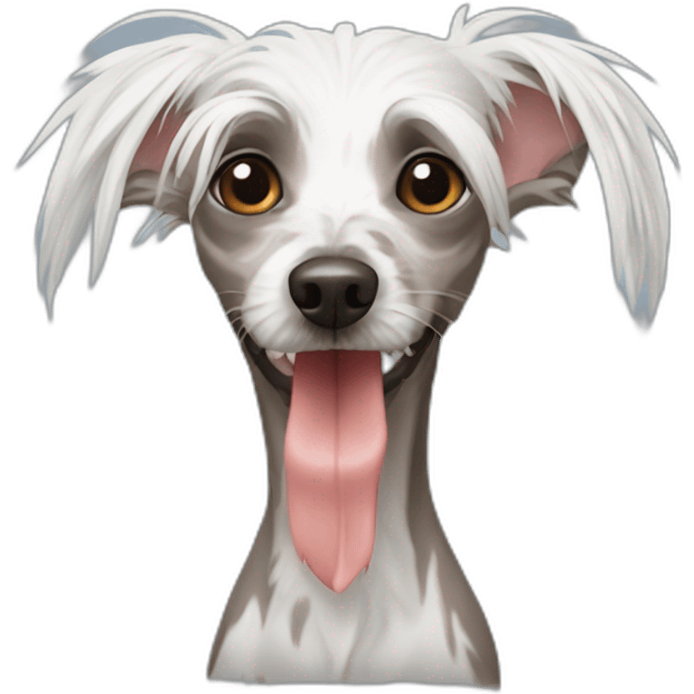 Chinese Crested kebab emoji