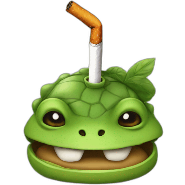 Tortu avec une cigarette emoji