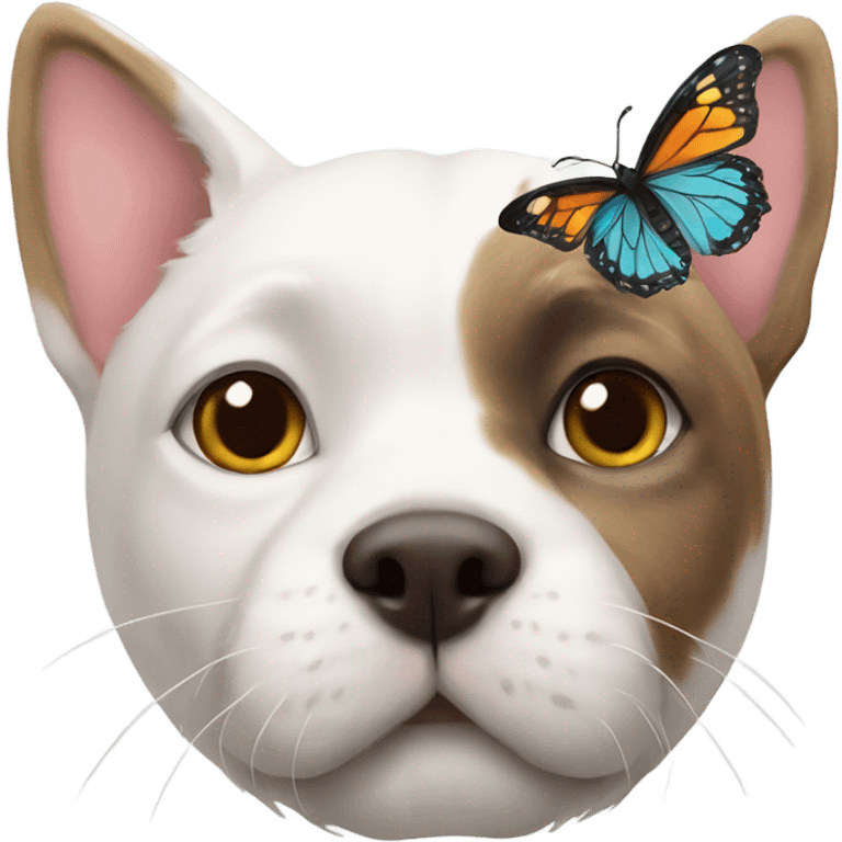 Cat/Dog with butterfly emoji