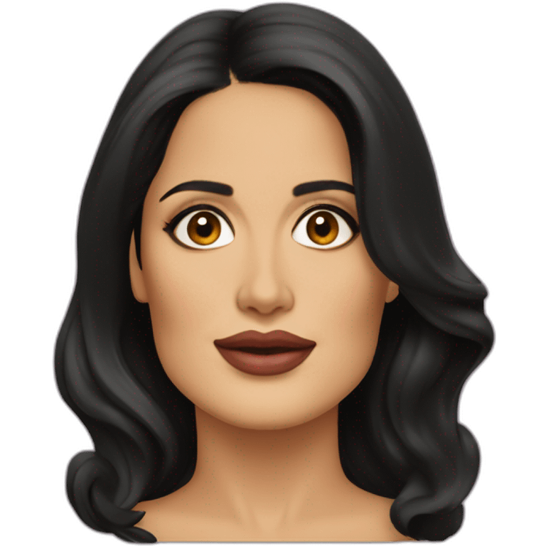 Salma hayek perfect bust with my face emoji