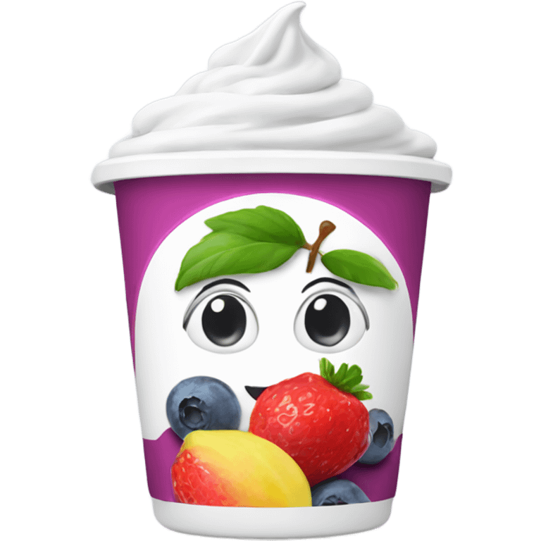 Yogurt with fruit  emoji