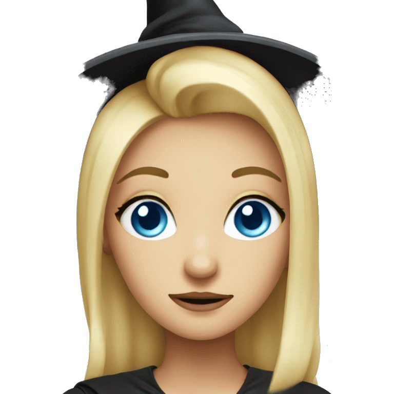 Blonde blue eyed witch  emoji