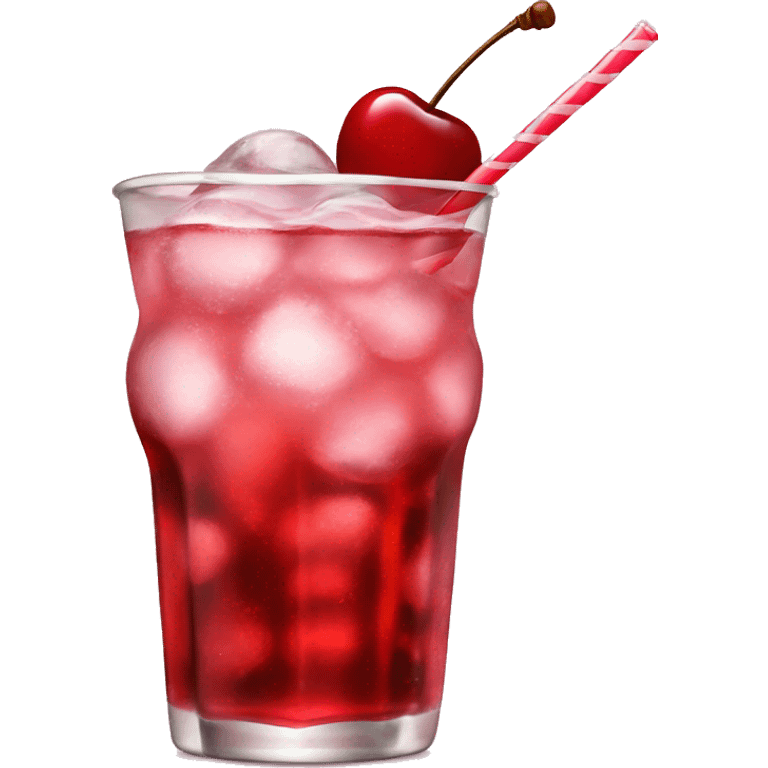 Shirley temple soda with cherry emoji