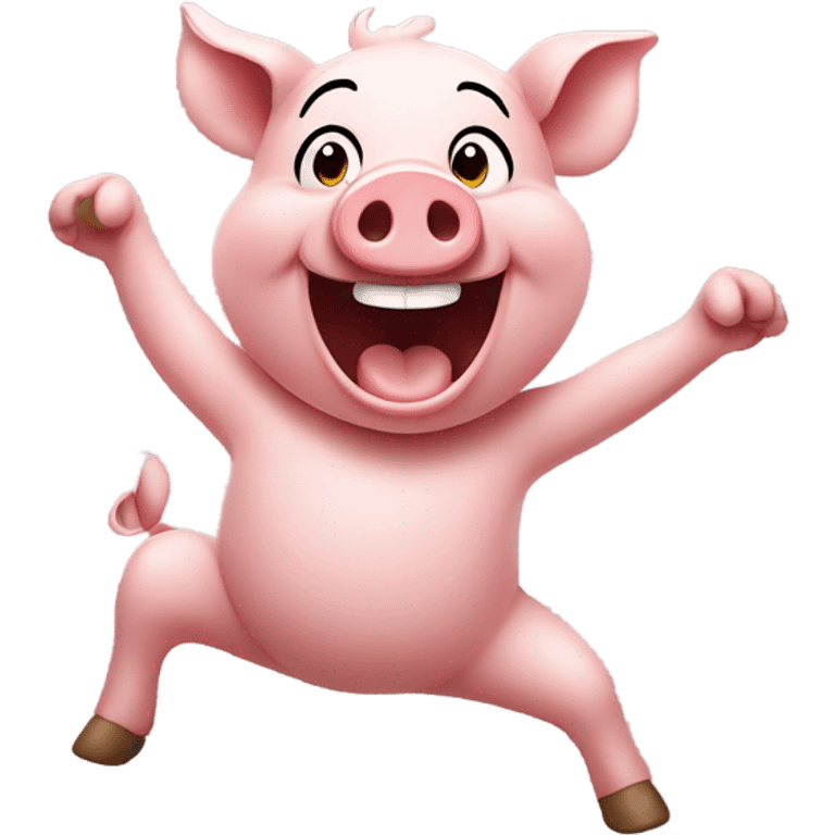 Dancing pig emoji