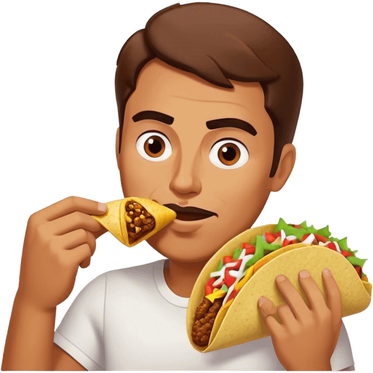 Guy eating Taco Bell  emoji