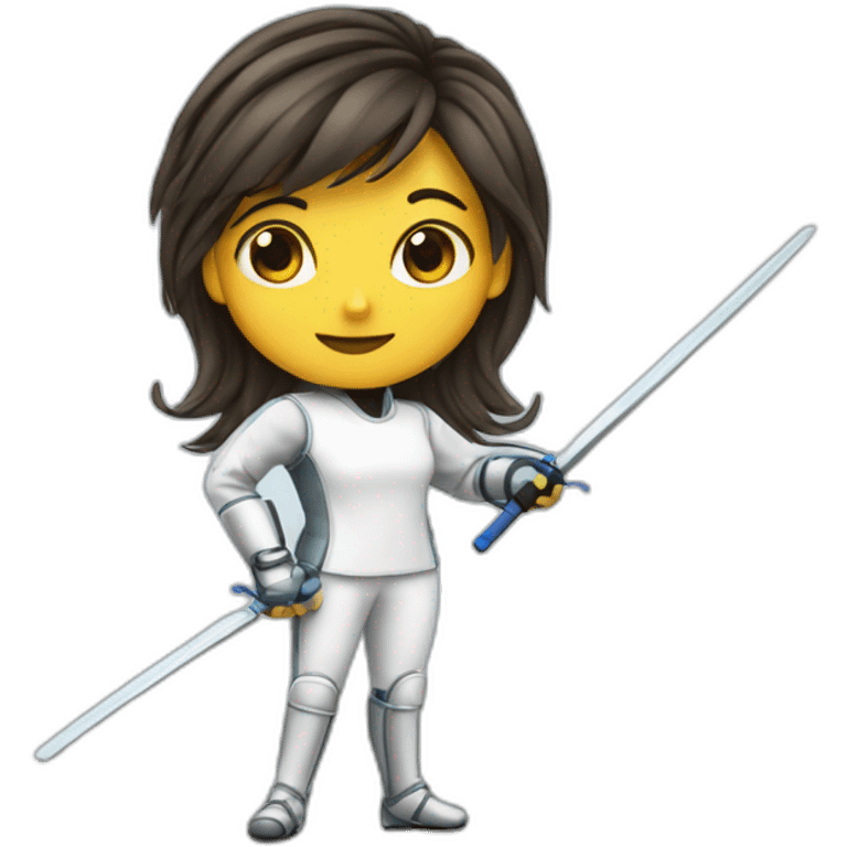 Girl fencer emoji