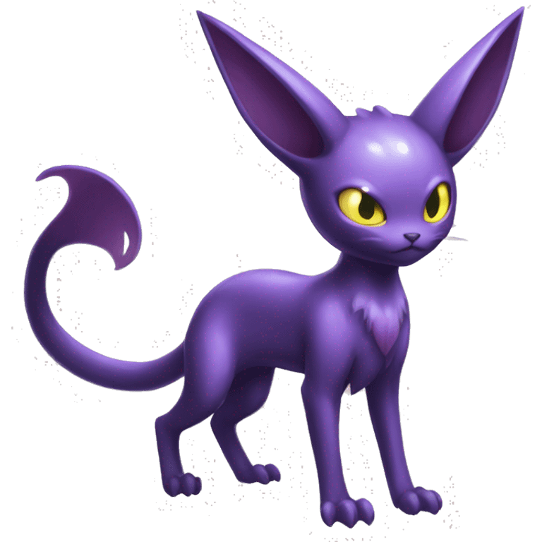 Shiny Dark Noibat-Delcatty-Espeon-fusion-hybrid full body emoji