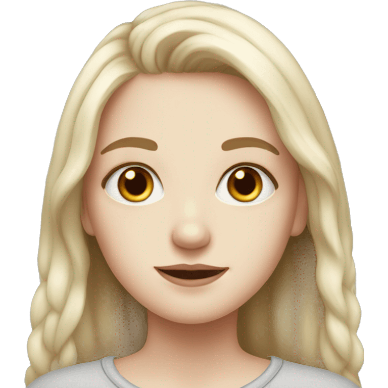 portrait of a white-skinned girl emoji