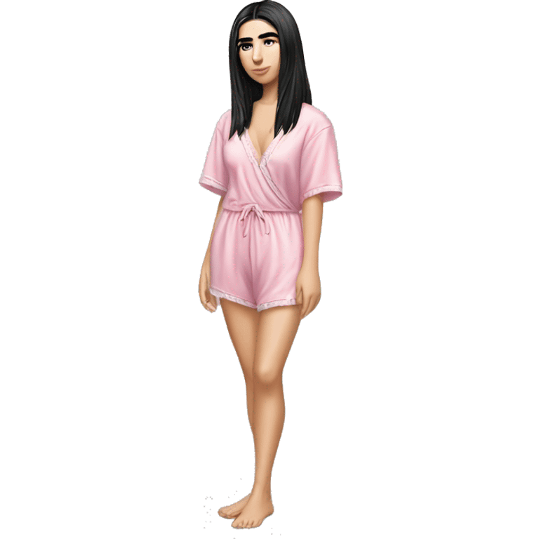 dua lipa in sleepwear full body emoji