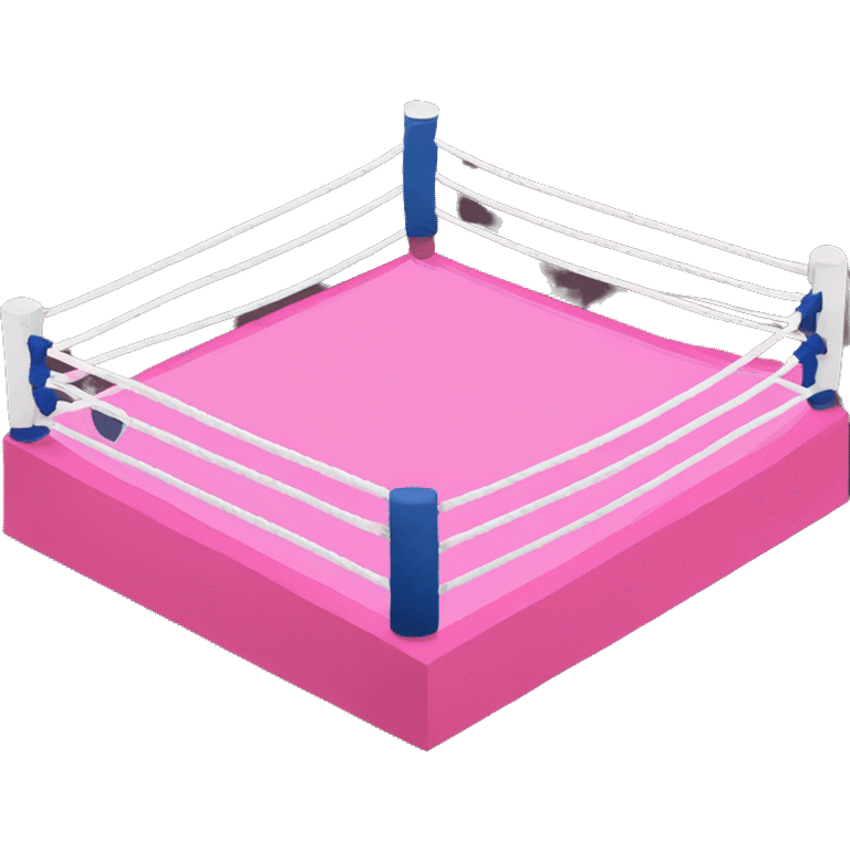 Boxing ring with pink  emoji