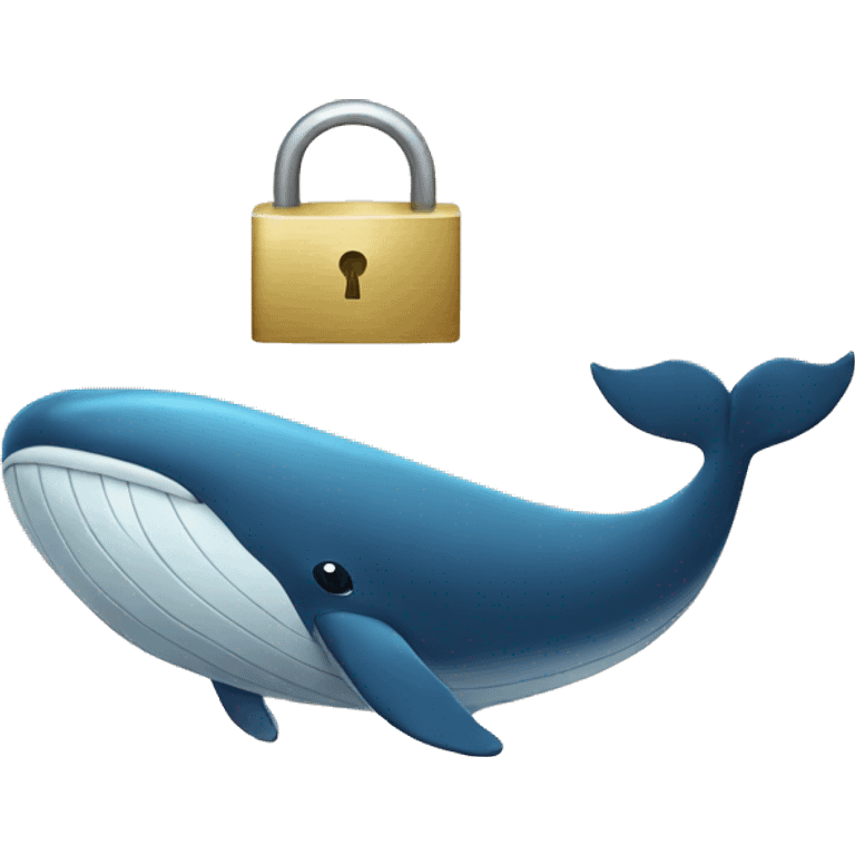 whale and lock emoji