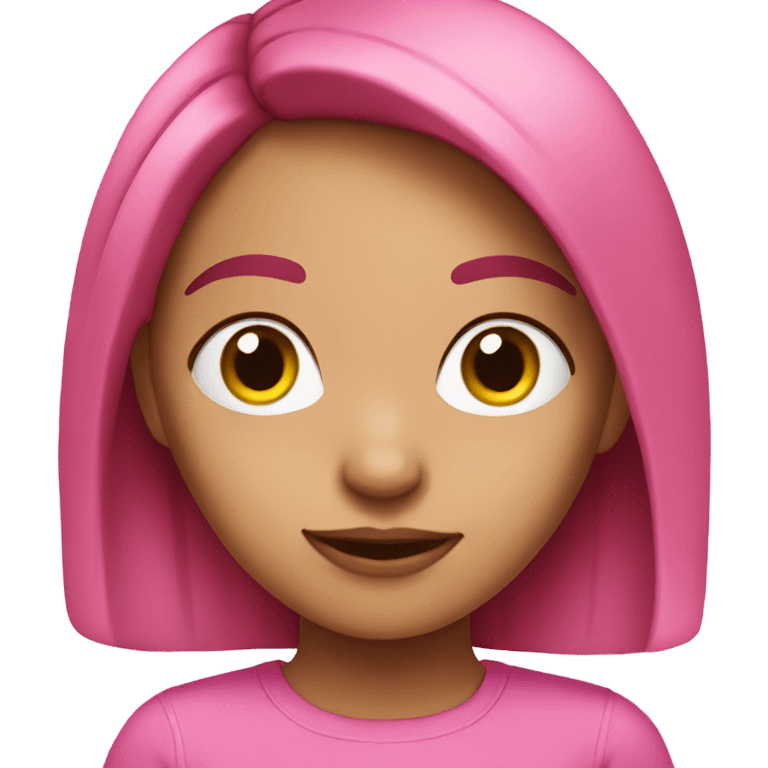 pink brunette girl emoji