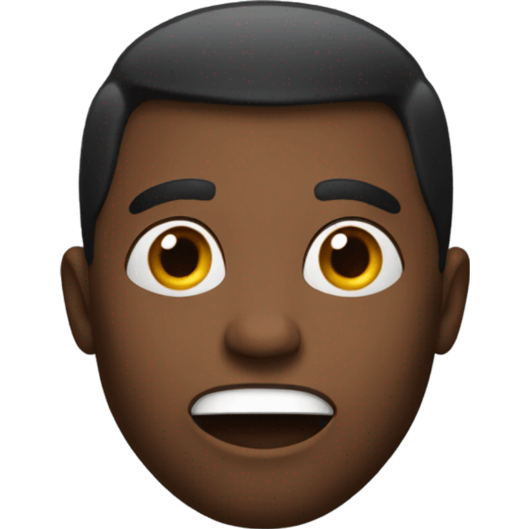 Surprised American Man not black emoji