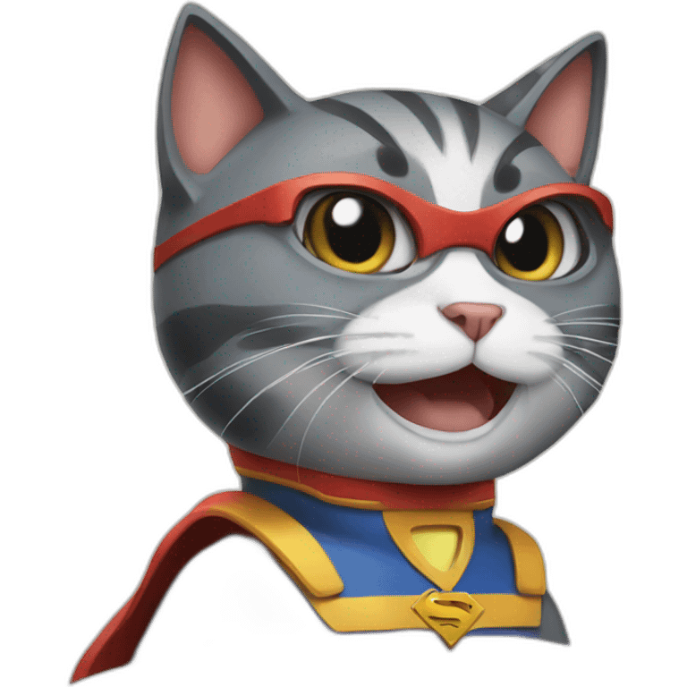 Cat super man emoji