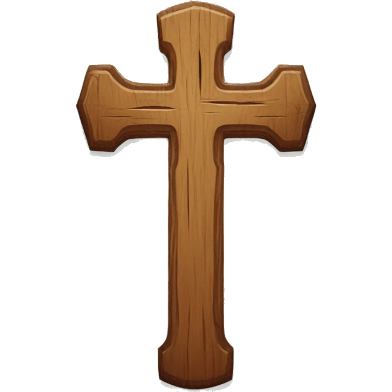 Wooden orthodox cross emoji