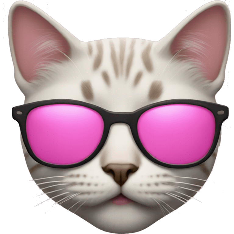 Cat with pink sunglasses emoji