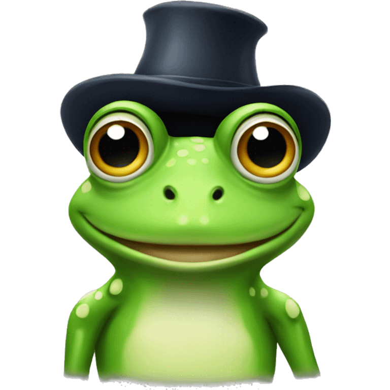 frog with a hat emoji