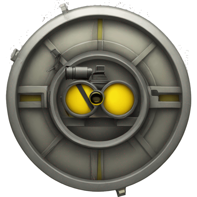 Large styled yellow letters "NMS", behind the letters is a sniper scope emoji