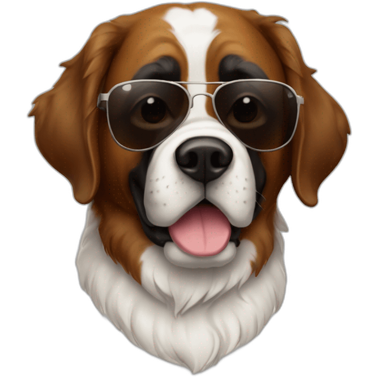 Saint bernad with sunglasses  emoji