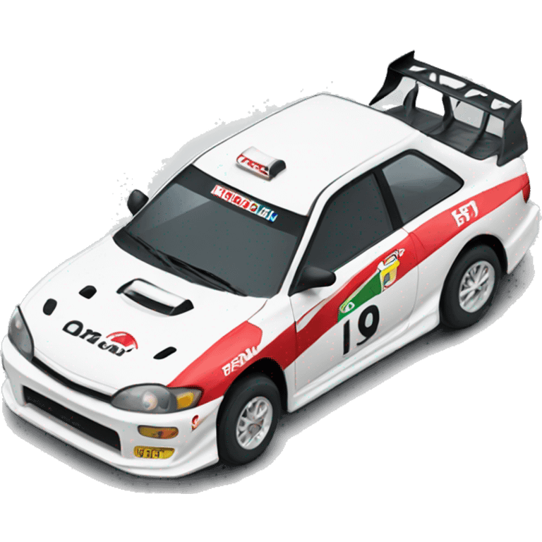 White toyota rally car emoji