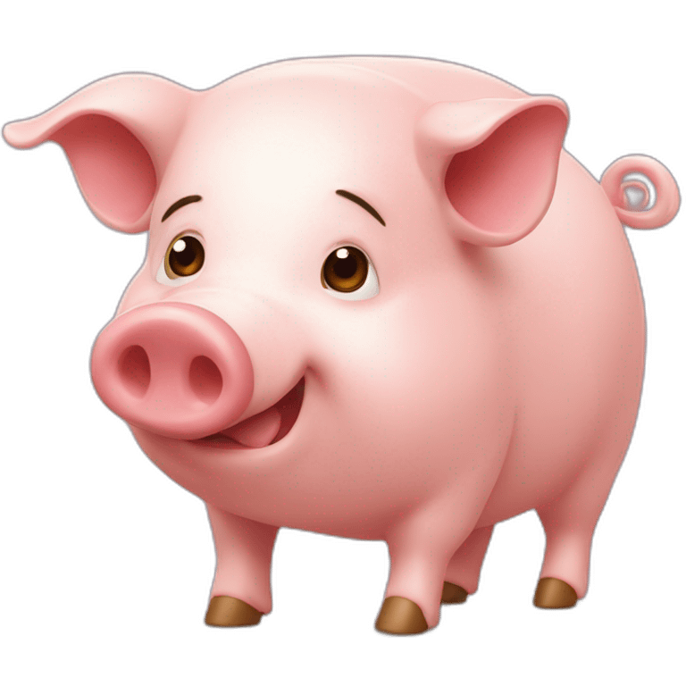 cochon avec un kamelto emoji