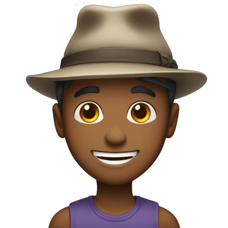 smiling boy in hat emoji