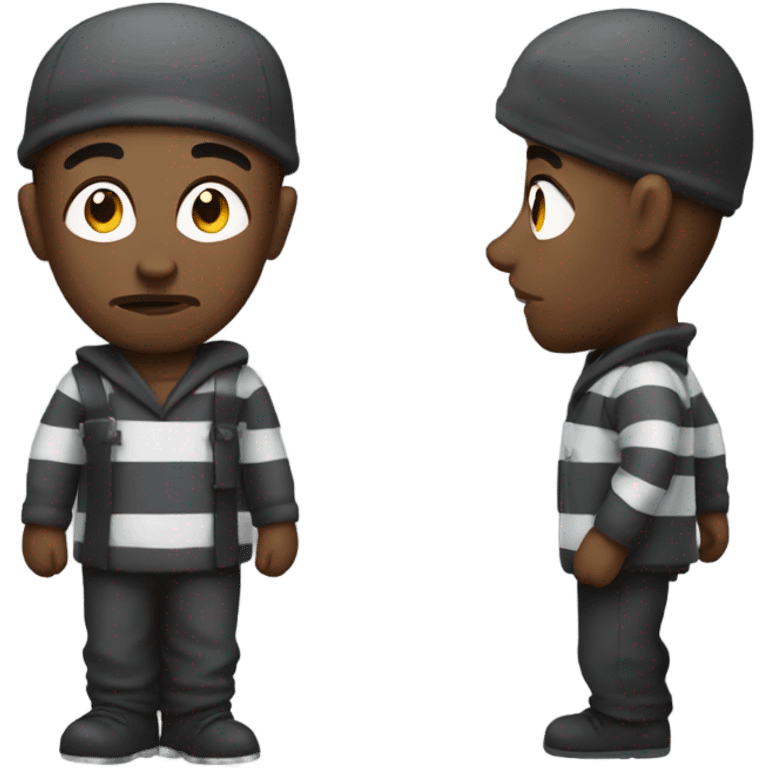 Robber with prison clothes  emoji