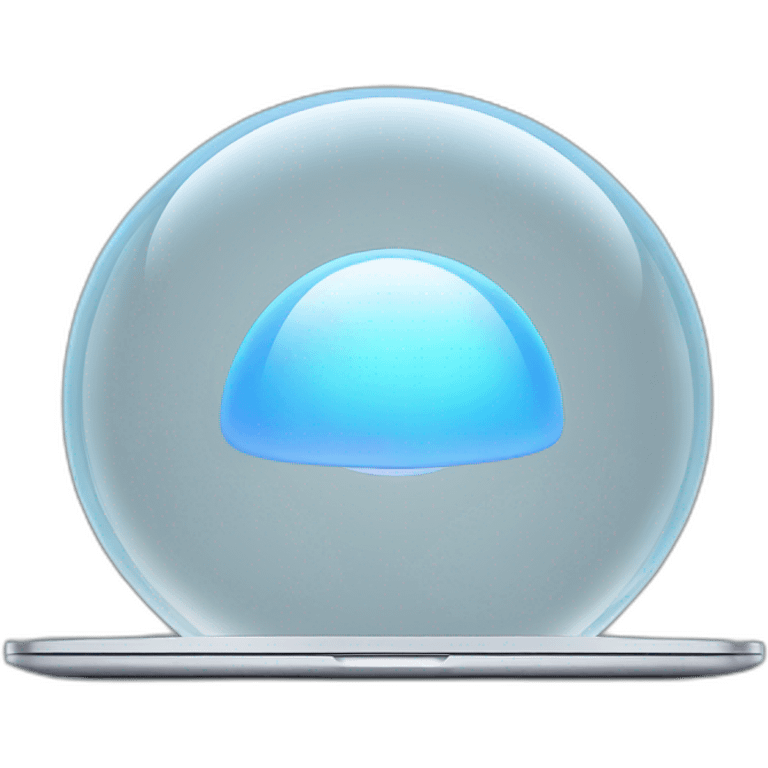 macbook inside a bubble emoji