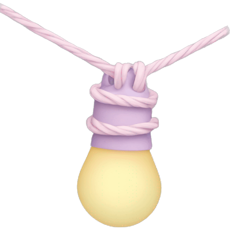 a pastel colored string light emoji