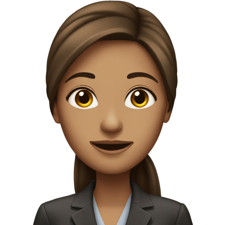 business woman long straight brown hair emoji