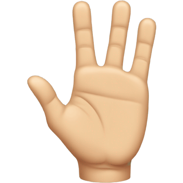 A Hand with 4 1/2 fingers and the thumb  emoji