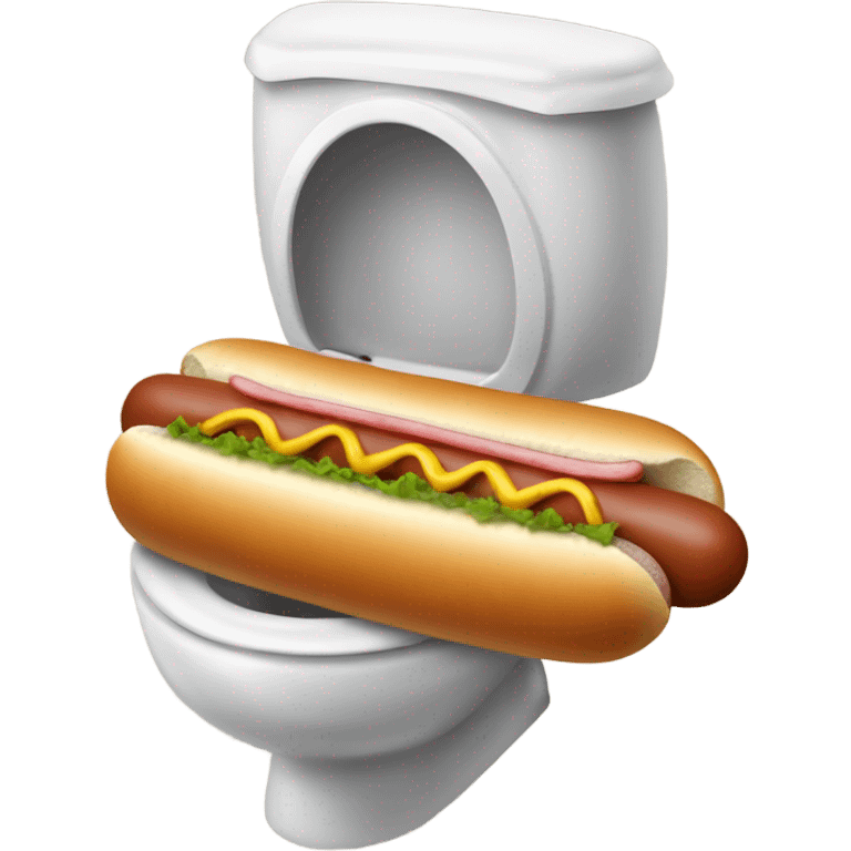 SKibidi toliet hot dog emoji