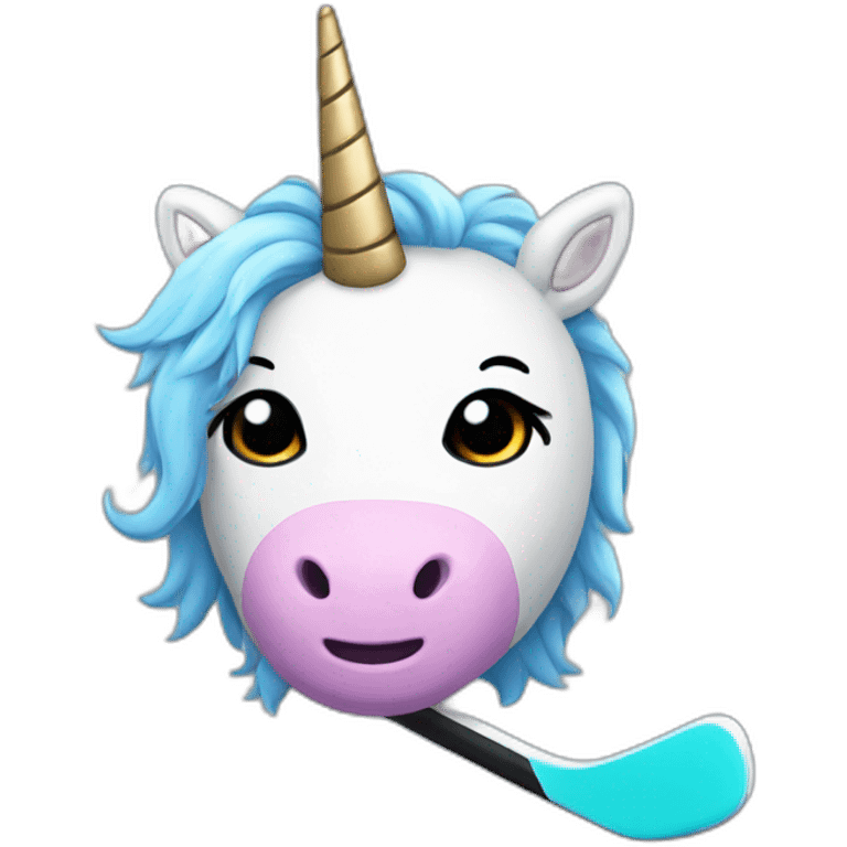 Unicorn hockey emoji