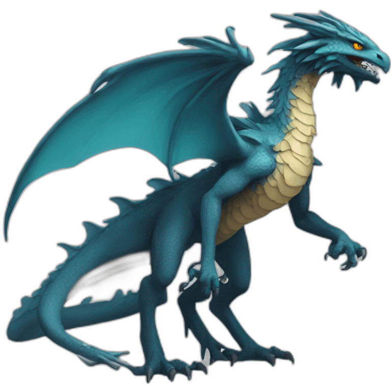 bipedal dragon with eagle legs emoji