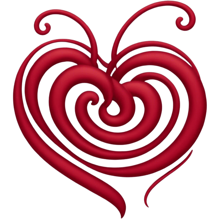 dark red swirly heart emoji