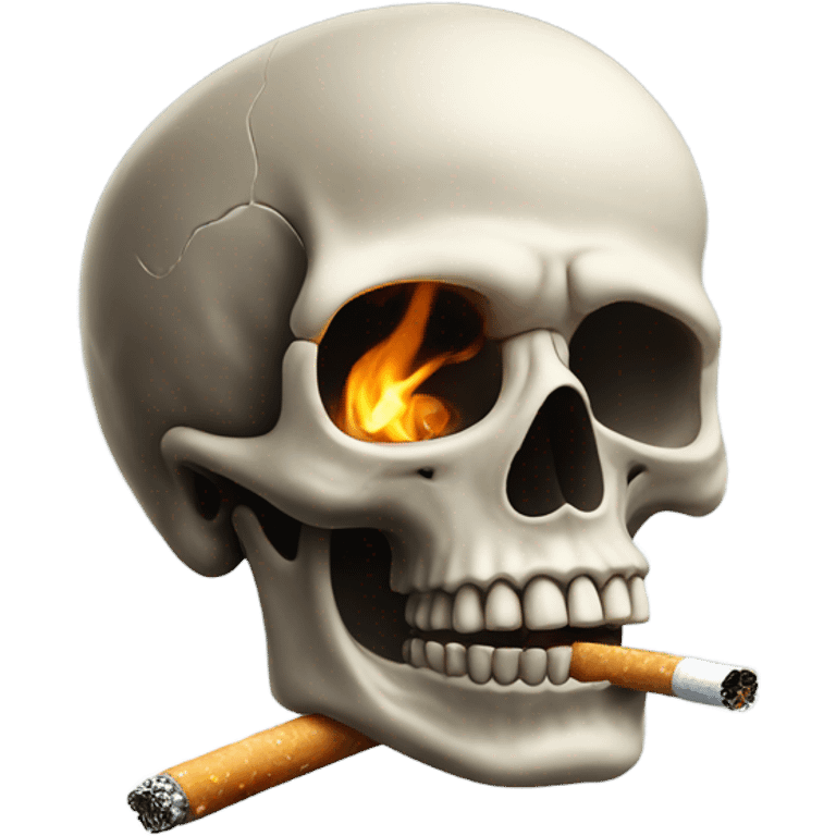 Skull smoking emoji